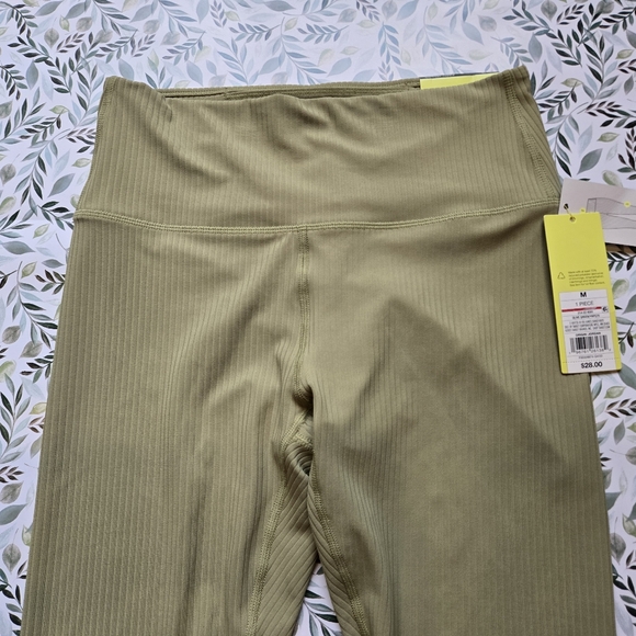 Ultra High-Rise Ribbed Leggings - Medium, Olive Green, NWT - Picture 2 of 11